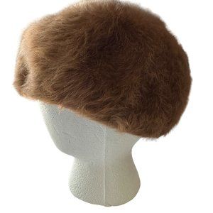 Kangol Design brown angora fur hat band diameter 8 inches made in England